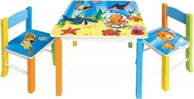 Детский стол + 2 стула БЮРОКРАТ KidSet-01, МДФ, синий и желтый